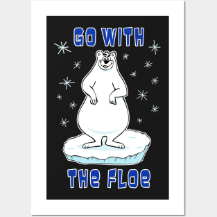 Go With The Floe Polar Bear Posters and Art